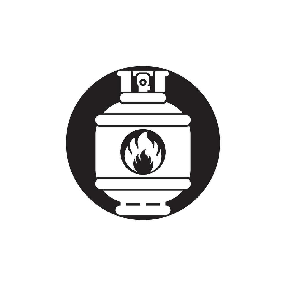 gas cylinder logo icon illustration design vector